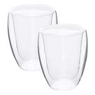 Copo Parede Dupla de Vidro Café Grande 260ml 2 Peças