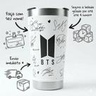 Copo Personalizado BTS Com Nome Moderno 473ml