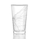 Copo Pint Well Told Mapa de Cleveland, Ohio, 473 ml, Transparente