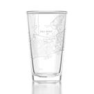 Copo Pintado com Mapa de Key West Well Told 470 ml Transparente