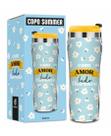Copo plast. inox new 350ml - com amor tudo floresce