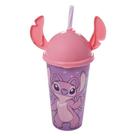 Copo Plástico 500ml Plasútil Angel com Canudo e Tampa 3D Copo Plástico 500ml Plasútil Angel com Canudo e Tampa 3D