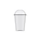 Copo Plástico Crystal Bello 250ml Tampa Bolha Plastilânia Pacote 20 unidades