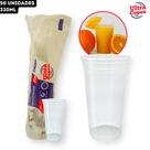 Copo Plástico Descartável Transparente Liso Suco Chopp Ultra Copos - 330ml - pct 50 Unidades- UltraC