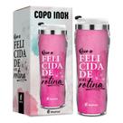 Copo Plastico Inox Temas New Felicidade Vire Rotina