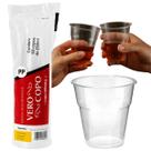 Copo Plástico Liso Cristal para Bebida Whisky 250ml 50un.