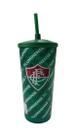 Copo Plástico Oficial Fluminense com Canudo - Brasfoot 500ml