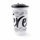 Copo Plástico Para Erva Tererê Com Tampa 450ml Cuia Branco - Taumer