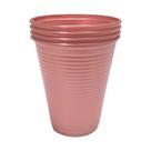 Copo Plástico Perolado Rosê Gold 200ml c/50 - Bello