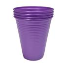 Copo Plástico Perolado Roxo 200ml c/50 - Bello - Docemalu