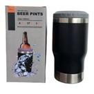 Copo Porta Cerveja Térmico Suporte Garrafa Térmica De Lata Latinha Latão Long Neck Aço Inox Cor:Preto