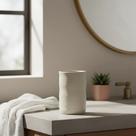 Copo Porta Escovas Decorativo Multiuso Em Cerâmica Boho Chic