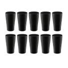 Copo Preto de Plastico 500ml Resistente BPA Free 10un