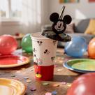 Copo Refri Com Canudo e Pin Decoração Mickey Disney 500ML Copo Refri Com Canudo e Pin Decoração Mickey Disney 500ML
