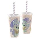 Copo Refri Com Tampa e Canudo Star Wars Baby Yoda 500mL