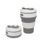 Copo Retrátil Eco Friendly Cinza 350ML Silicone