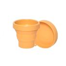 Copo Retrátil em Silicone 150ml com Tampa Dobrável Prático
