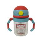 Copo Robot Transição infantil com canudo em Silicone 380ml