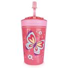 Copo Rosa 2 em 1 com Canudo e Porta Snack Nûby 1043601 Copo Rosa 2 em 1 com Canudo e Porta Snack Nûby 1043601