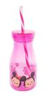 Copo Rosa Com Canudo Mickey E Minnie Tsum Tsum 350ml - Disne
