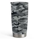 Copo SANDJEST Camo 590mL em aço inoxidável com isolamento duplo