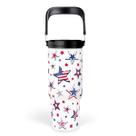 Copo SANDJEST de 30 onças com alça de aço inoxidável Flip Straw