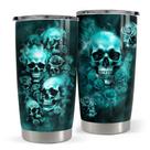 Copo SANDJEST Skull 600ml isolado em aço inoxidável