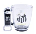 Copo Santos de Vidro Com Abridor 370ml Oficial