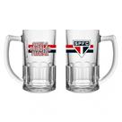 Copo São Paulo Caneca de Chopp Cerveja Time de Futebol 340ml Vidro Oficial