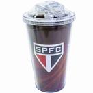 Copo São Paulo De Plástico Com Canudo 450ml - SPFC