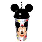 Copo Shake Infantil com Canudo e Orelhas do Mickey Mouse 500ML