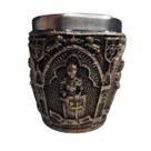Copo Shot Decorativo Cavaleiro Medieval Resina de Resina Em Aço Inox 50ml