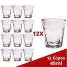 Copo Shot Dose 45mL Vidro Cachaça Tequila Vodka Bar 12 un