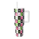 Copo Simple Modern Wicked 1,2L com Alça e Tampa de Palha