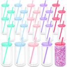 Copo Snowglobe Maucircol Acrílico 480 ml, pacote com 25 acessórios