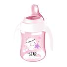 Copo Star Bico Silicone Lolly Kinddy 250ml Rosa