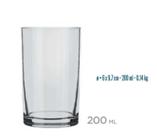 Copo Suco Água Drink 200ml Vidro Cilíndrico
