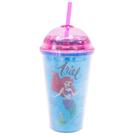 Copo tampa oval sereia ariel 450ml - disney