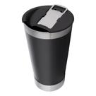 Copo Térmico 473ml Aço Inox Vácuo C/ Tampa e Abridor - GMAD Preto
