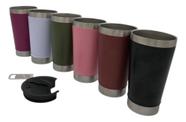 Copo Termico 473ml Totalmente Liso Inox Com Tampa E Abridor Copo Termico 473ml Totalmente Liso Inox Com Tampa E Abridor