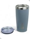 Copo Térmico 570ml Cinza Inox Com Tampa Viagem Nautika