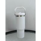 Copo Térmico Aço Inox 900ml Alça Tampa Canudo Antivazamento Nome do desenho:Com logoCor:Rose