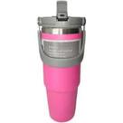 Copo Térmico Aço Inox com canudo. parede dupla a vácuo quente e frio 900ml