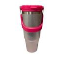 Copo Térmico Aço Inox com canudo. parede dupla a vácuo quente e frio 900ml