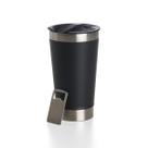 Copo Termico Aço Inox Com Tampa e Abridor Bebidas Quente Gelada Cerveja Drink