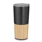 Copo Térmico Bambu em Aço Inox Parede Dupla 550ml Preto