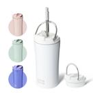 Copo Térmico BOTTLE BOTTLE 12oz com Tampa Dupla e Canudo Branco