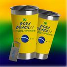 Copo Térmico Brasil Copa Mundo 473ml Bebida Futebol Seleção Copo Térmico Brasil Copa Mundo 473ml Bebida Futebol Seleção