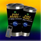 Copo Térmico Brasil Copa Mundo 473ml Bebida Futebol Seleção