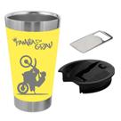 Copo Térmico C/ Tampa 500ml Inox Família do grau moto